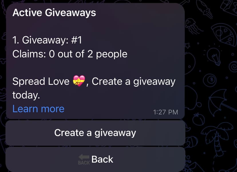 Giveaway Feature Screenshot